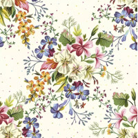 DELICATE FLOWERS WITH MINI DOTS 33x33, Daisy