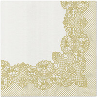 Servítky Airlaid, PAW Royal Lace Gold 40x40/50 ks
