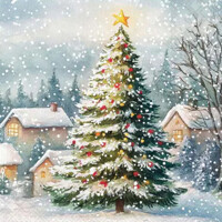TREE IN SNOW 25x25, Ambiente