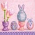 servítky Grey Rabbit among Eggs and Tulips