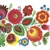 servítky Floral Folk Pattern with Cock