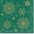  papier CRISTAL green 100 ks 33x33, Mank