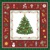 Vianočné servítky kusové CHRISTMAS EVERGREEN red, Ambiente