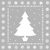 WHITE TREE in silber  40x40/12 ks Linclass, Sovie Home  