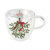 Candle medium Mistletoe with bow white