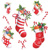 X-MAS STOCKINGS white 25x25, Ambiente