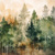 Candle medium Evergreen trees