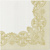 Servítky Airlaid, PAW Royal Lace Gold 40x40/50 ks