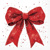FANCY BOW red/white 33x33, Ambiente