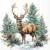 WINTER STAG white 33x33, Ambiente