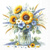 SUNFLOWERS IN JAR 33x33, Ambiente